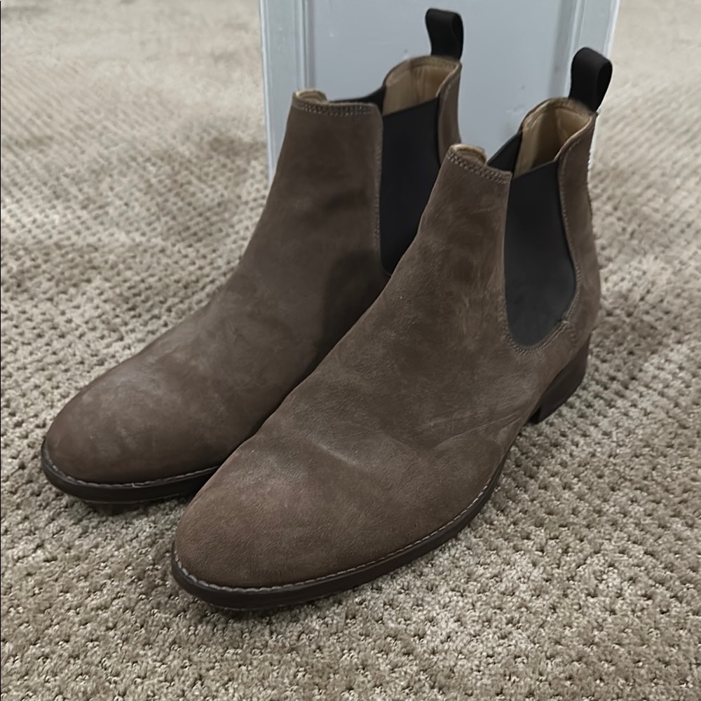 Johnston & Murphy Brown Chelsea Boots Suede Ankle-High